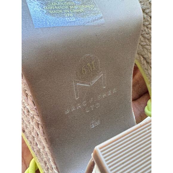 MARC FISHER LTD Oliver Platform Sandal In Light Green size 6 - Picture 5 of 10